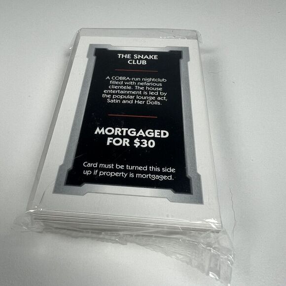 GI Joe 2009 Monopoly Collectors Edition Replacement Chance Cards New - Picture 2 of 3